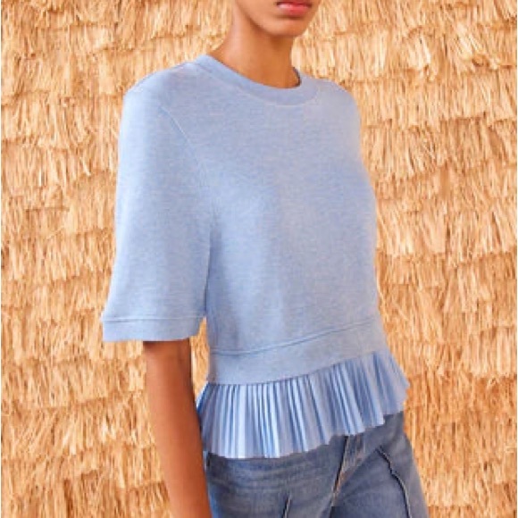NWT Ulla Johnson Harper Top, Bluebelle, Size L - Picture 1 of 5